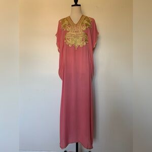 Peachy Pink Moroccan Caftan